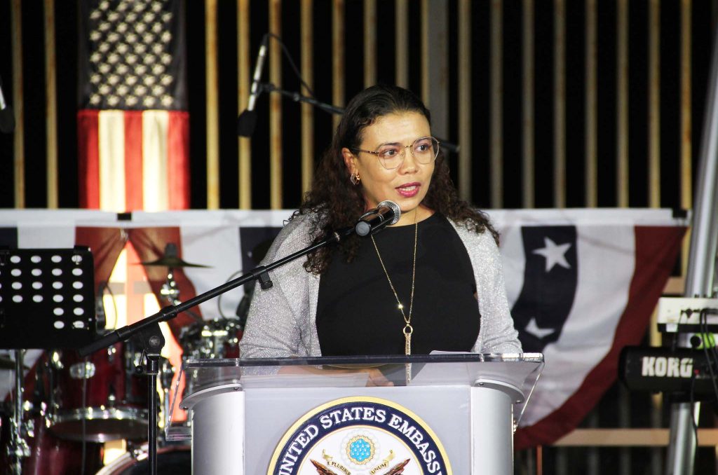 Ministra de Estado e da Defesa Nacional participa nas celebrações do 247º Aniversário da Independência dos Estados Unidos